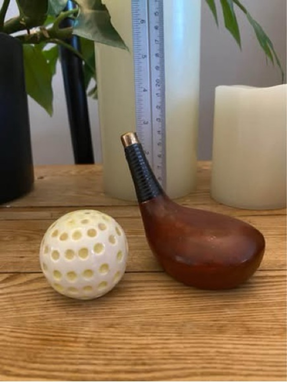 Vintage Golf Club Driver & Golf Ball Ceramic Salt & Pepper Shakers Japan